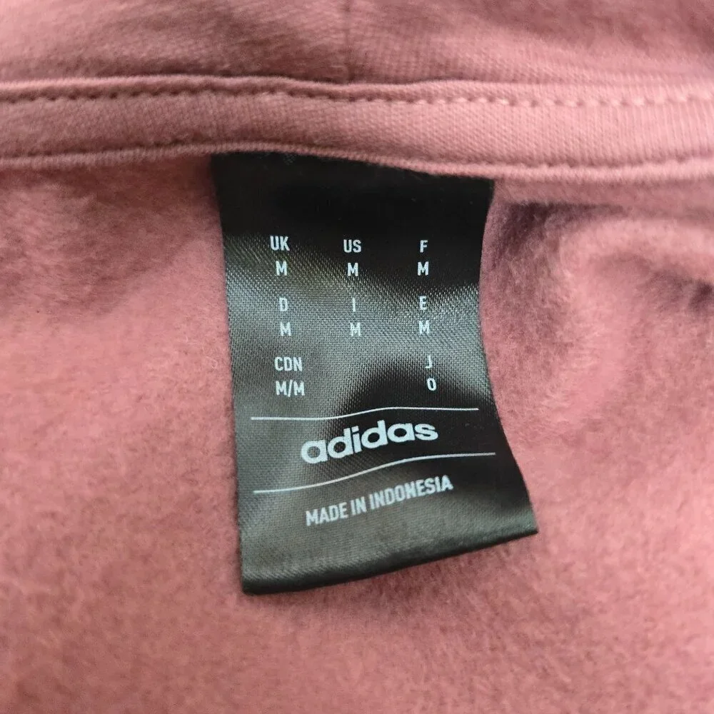 ADIDAS STADIUM FLEECE BADGE OF SPORT HOODIE WONDER OXIDE SIZE MEDIUM
